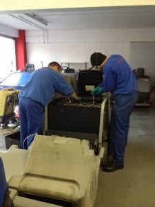 Nilfisk ride on sweeper repairs